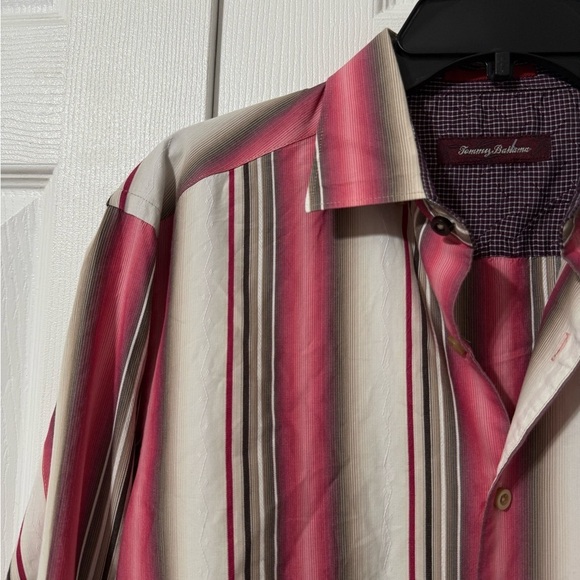 Tommy Bahama Men’s Cotton/Silk Flip Cuff Long Sleeve Button Down Shirt Medium - Picture 6 of 12